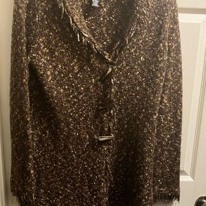 Mercer & Madison Brown Tweed Cardigan